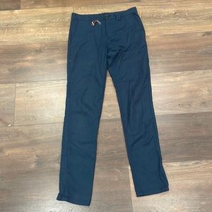 Size 30, mens blue Zara pants, used like new - with belt keychain